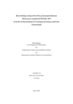 Bone histology and growth of the prosauropod dinosaur