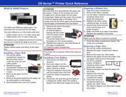 DS-Series&trade; Printer Quick Reference