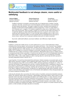 (145) Multimodal feedback is not always clearer, more useful or