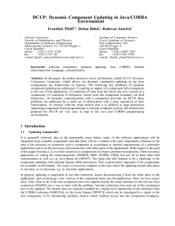 DCUP: Dynamic Component Updating in Java/CORBA Environment