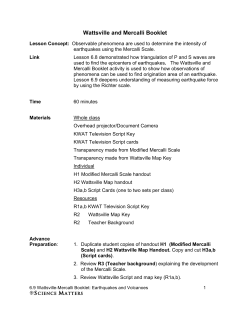 6.9 Wattsville-Mercalli Booklet
