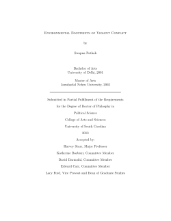 Environmental Footprints of Violent Conflict