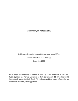 A Taxonomy of Protest Voting - Blogs