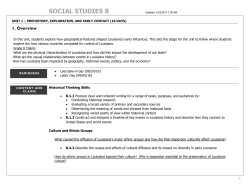 social studies 8 - Jefferson Parish Public School System