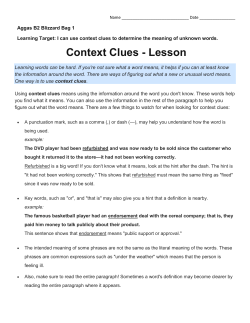 Context Clues