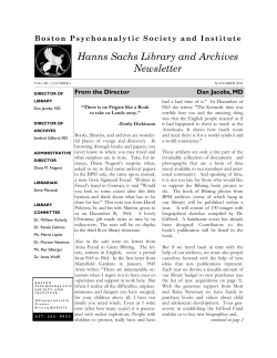 November 2004 - Boston Psychoanalytic Society and Institute