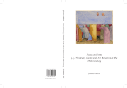 Focus on Form J. J. Tikkanen, Giotto and Art Research in the 19th