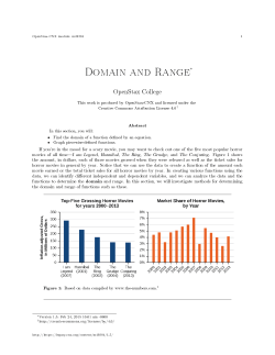 Domain and Range
