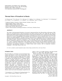 Thermal state of permafrost in Russia