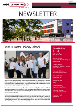 NEWSLETTER - Shuttleworth College