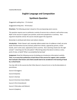 English Language and Composition Synthesis Question