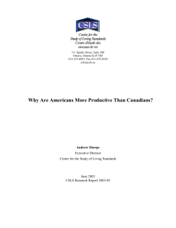 Why Are Americans More Productive Than Canadians?