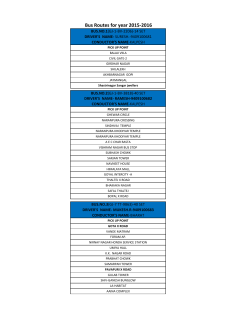 Bus Routes for year 2015-2016