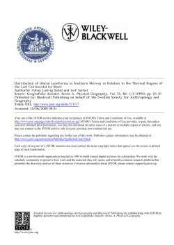 DISTRIBUTION OF GLACIAL LANDFORMS IN