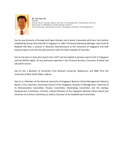 Mr Tan Soo Jin - NUS Business School