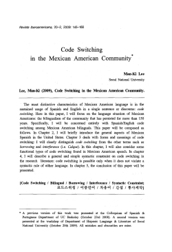 Code Switching In the MeXIcan Amencan CommunIty