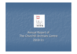 Annual Report of The Churchill Archives Centre