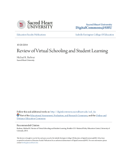 Review of Virtual Schooling and Student Learning