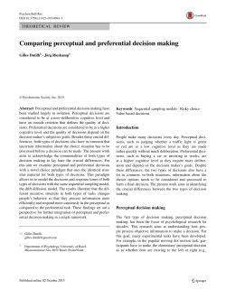 Comparing perceptual and preferential decision making