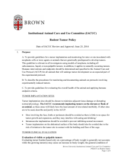 Institutional Animal Care and Use Committee (IACUC) Rodent
