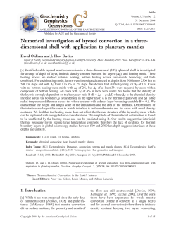 Numerical investigation of layered convection in a three