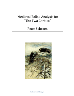 Medieval Ballad Analysis for &ldquo;The Twa Corbies - Stories-you-sing