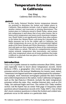 Temperature Extremes in California