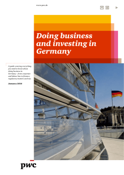 Doing business and investing in Germany