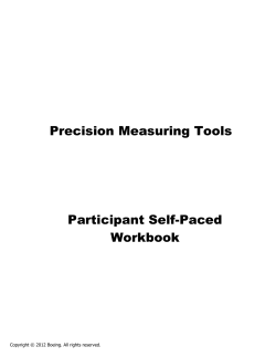 Precision Measuring Tools Participant Self