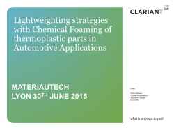 Chemical foaming