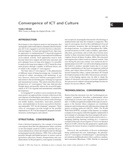 C Convergence of ICT and Culture