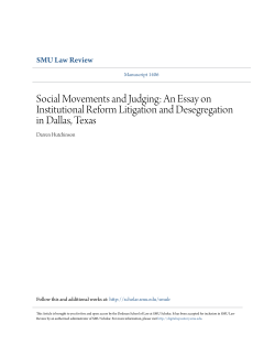 Social Movements and Judging: An Essay on