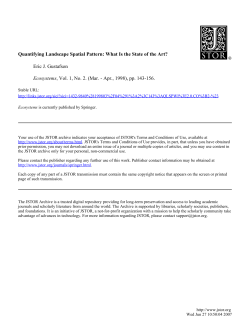 Quantifying Landscape Spatial Pattern: What Is the