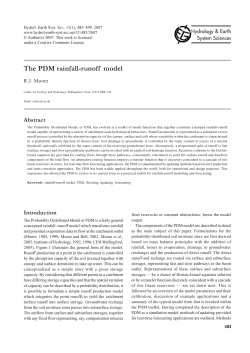 The PDM rainfall-runoff model