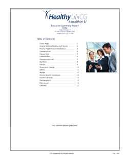 HeatlhyUNCG Executive Summary April 2014