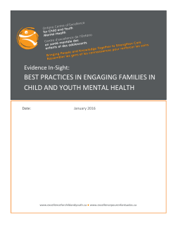 Family Engagement - Ontario Centre of Excellence for Child and