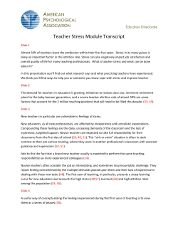 Teacher Stress Module Transcript