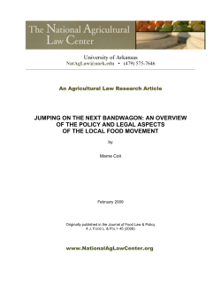 University of Arkansas JUMPING ON THE NEXT BANDWAGON: AN