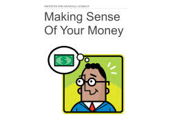 Making Sense Of Your Money - Institute for Financial Literacy