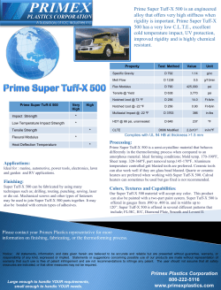 Prime Super Tuff-X 500 - Primex Plastics Corporation