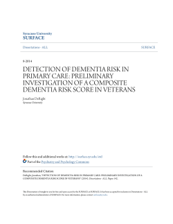 preliminary investigation of a composite dementia risk