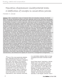 Population displacement inside protected areas: a redefinition of
