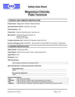 Magnesium Chloride, Flake Technical