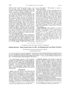 Lithium Fluoride : Heat Content from 0 to 900&deg;, the Melting Point and