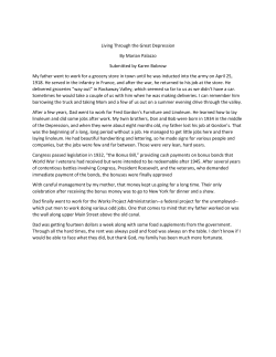 Living through the Great Depression by Marian Palazzo_Submitted