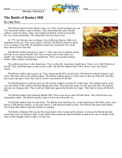 The Battle of Bunker Hill