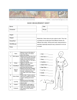 BASIC MEASUREMENT SHEET