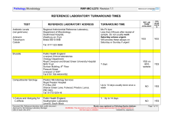 Microbiology reference laboratories