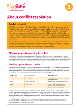 About conflict resolution