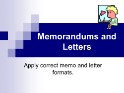 Memorandums and Letters PPT.